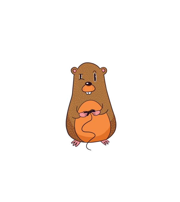 Hamster Gamer model gri pe tricou