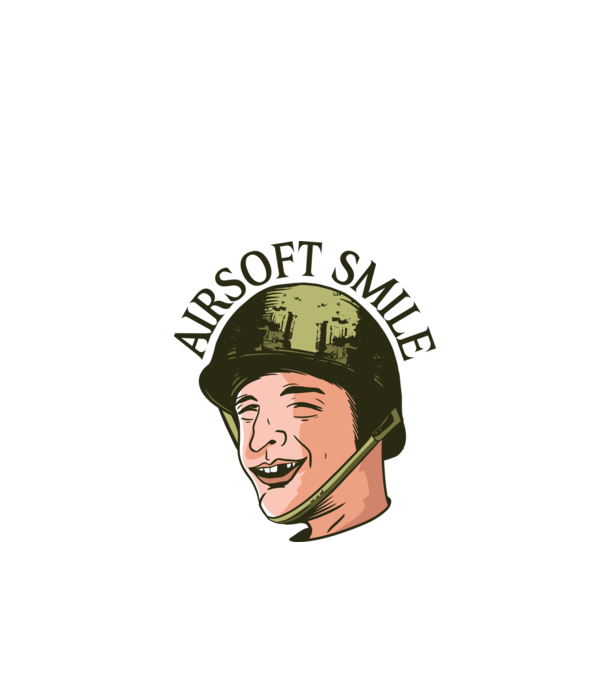 Zâmbet Airsoft model verde de măr pe tricou