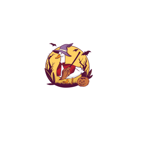 Gâscă Halloween model roz deschis pe tricou
