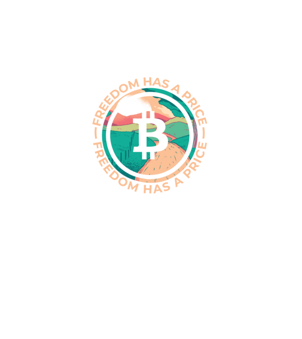 Libertatea are preț Bitcoin model negru pe tricou