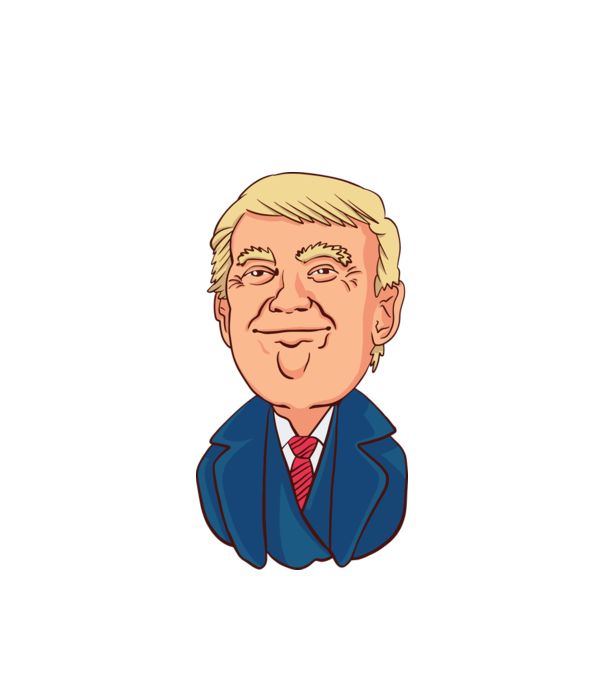 Donald Trump model alb pe tricou
