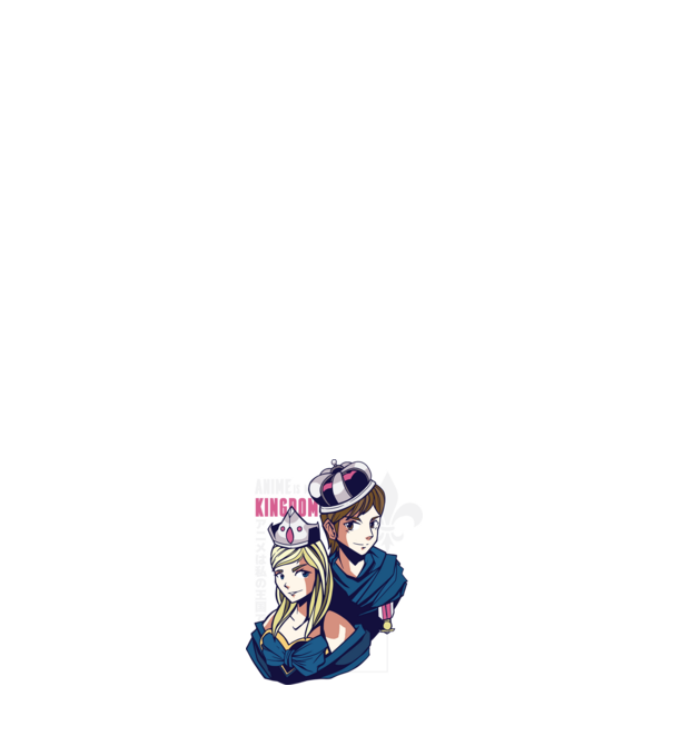 Anime este Regatul meu model negru pe tricou