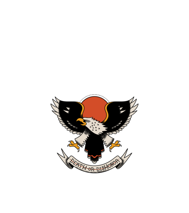 Eagle Tatuaj model nisipiu pe tricou