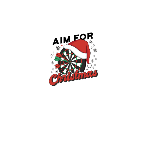 Darts Crăciun model alb pe tricou