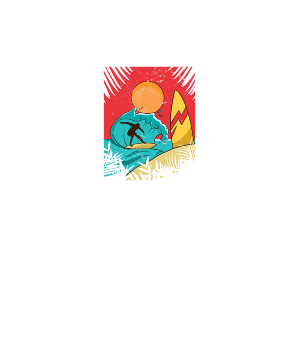 Afiș Surf model gri pe tricou