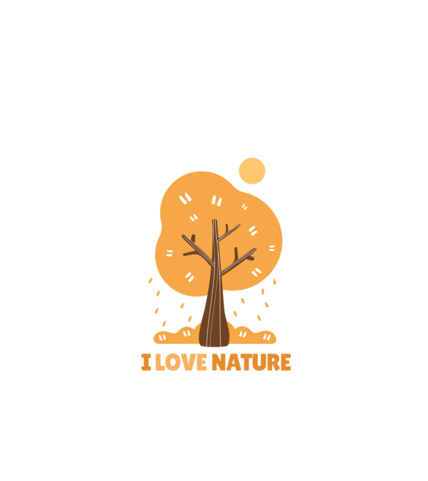 I Love Nature model negru pe tricou