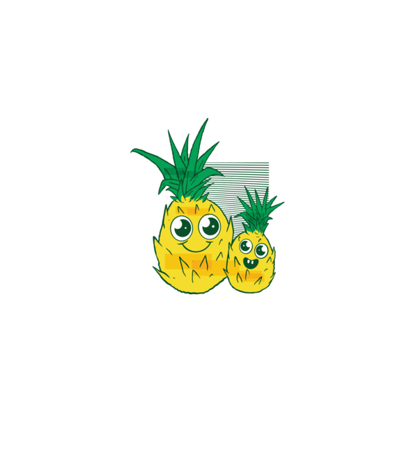 Familie Ananas model albastru deschis pe tricou