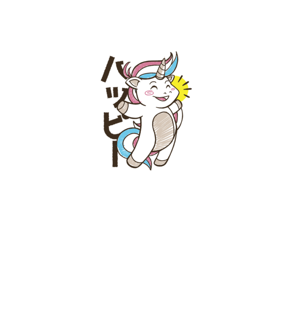 Kawaii unicorn model alb pe tricou