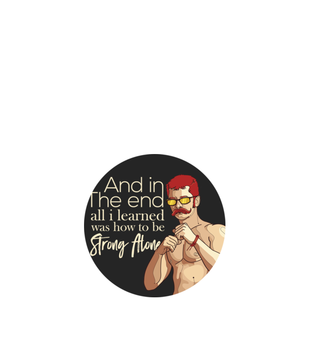 Strong alone model nisipiu pe tricou
