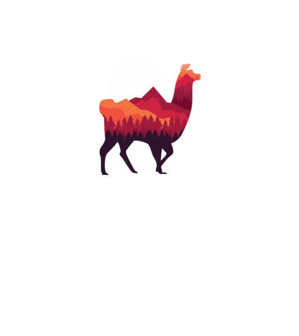 Pădure Alpaca model gri pe tricou