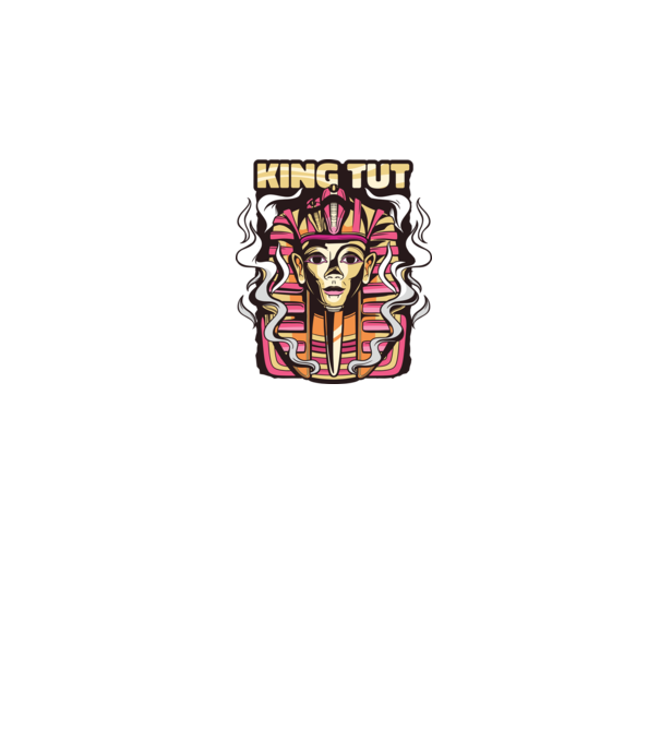 King Tut - Faraonul Tutankhamon model gri pe tricou