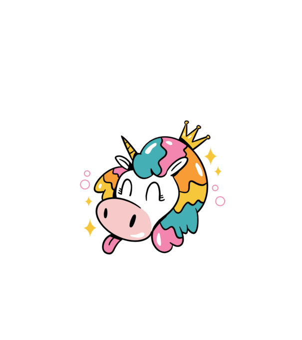 Birthday Princess Unicorn model negru pe tricou