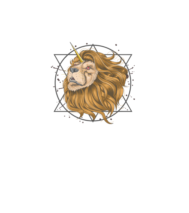 lion unicorn model alb pe tricou