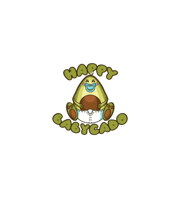 Avocado bebe model albastru închis pe tricou