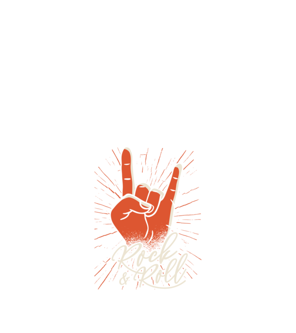 Rock and Roll model negru pe tricou