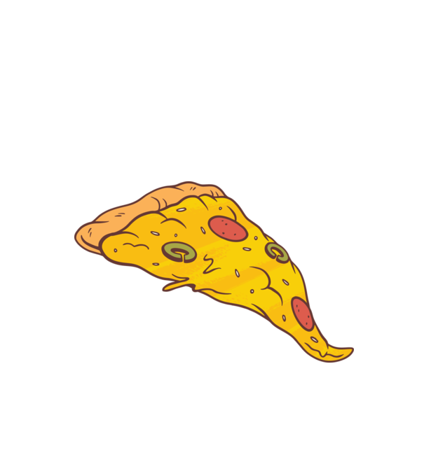 Felie de pizza Cuplu model alb pe tricou