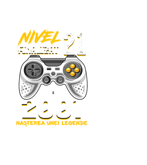 Nivel 21 finalizat. 2001 nașterea unei legende model negru pe tricou