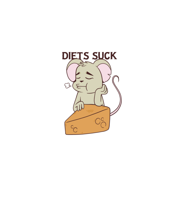 Șoricel diet model gri pe tricou