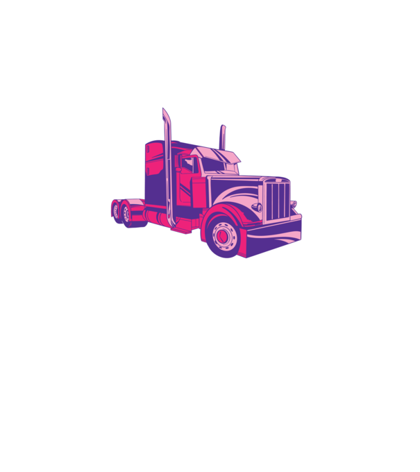 Camion roz model turcoaz pe tricou
