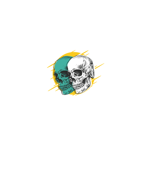 Cranii model negru pe tricou