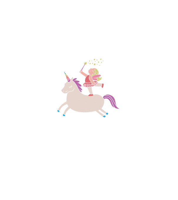 Zână Unicorn model negru pe tricou