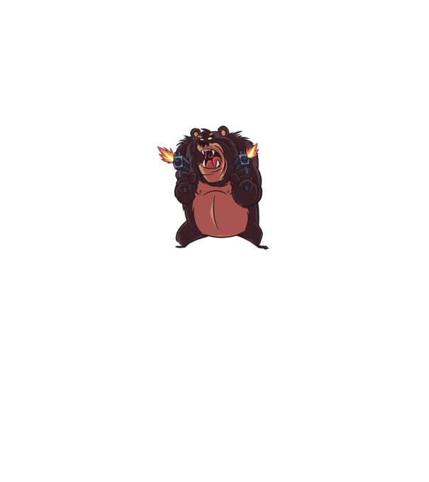 Pew Pew Pew Madafakas Urs model negru pe tricou
