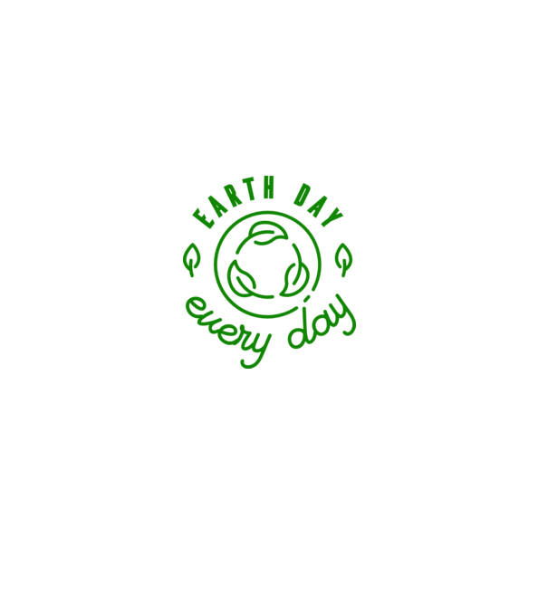 Earth Day Every Day - Ziua Pământului model alb pe tricou