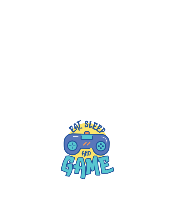 Eat Sleep and Game model negru pe tricou
