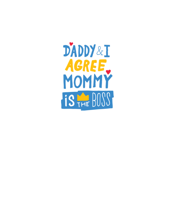 Mama e șefa model alb pe tricou