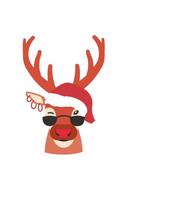 Cool Reindeer Rudolph model negru pe tricou