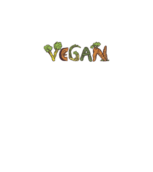 Inscripție legume vegan model alb pe tricou