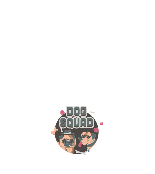 Dog squad model negru pe tricou