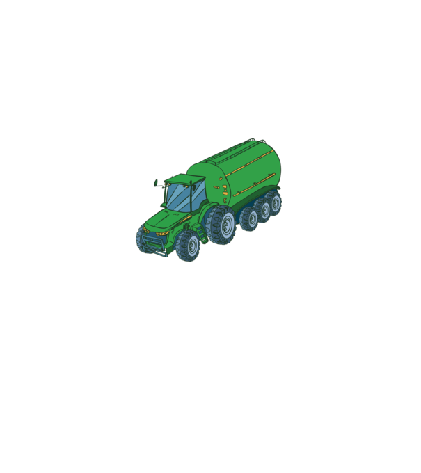 Tractor de recoltare model gri pe tricou