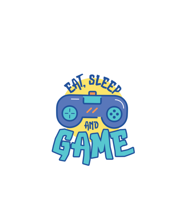 Eat Sleep and Game model alb pe tricou