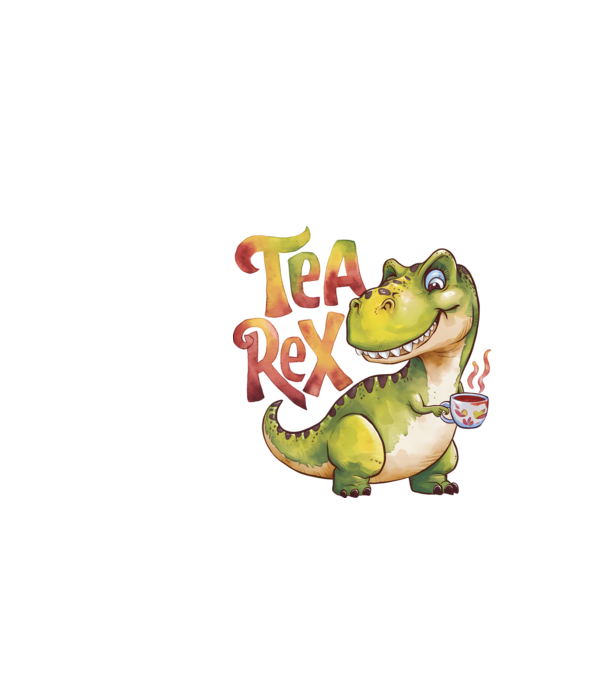Tea Rex model alb pe tricou