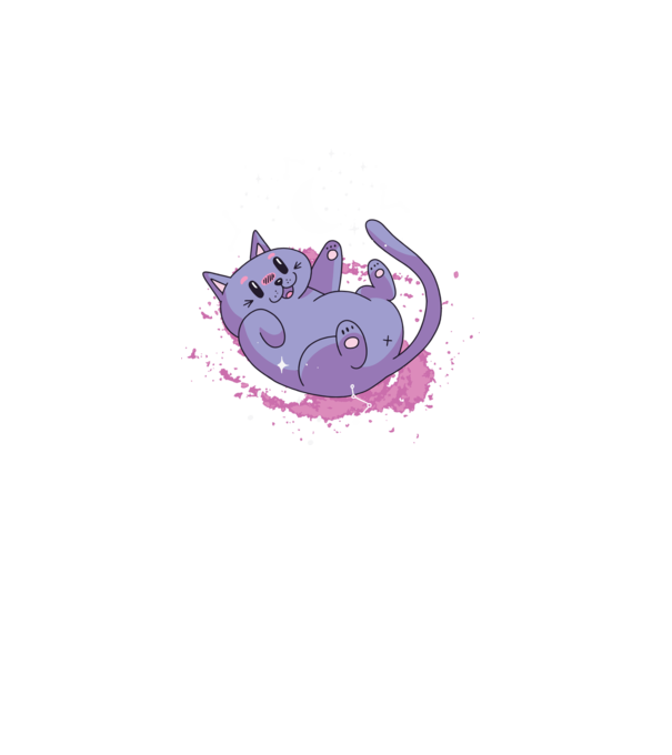 Space Cat - pisică drăguță în spațiu model turcoaz pe tricou