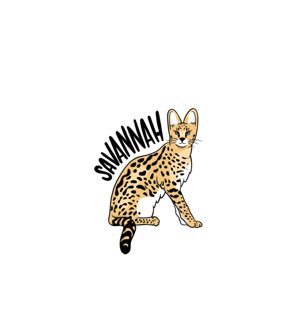 Pisică Savannah model verde de măr pe tricou