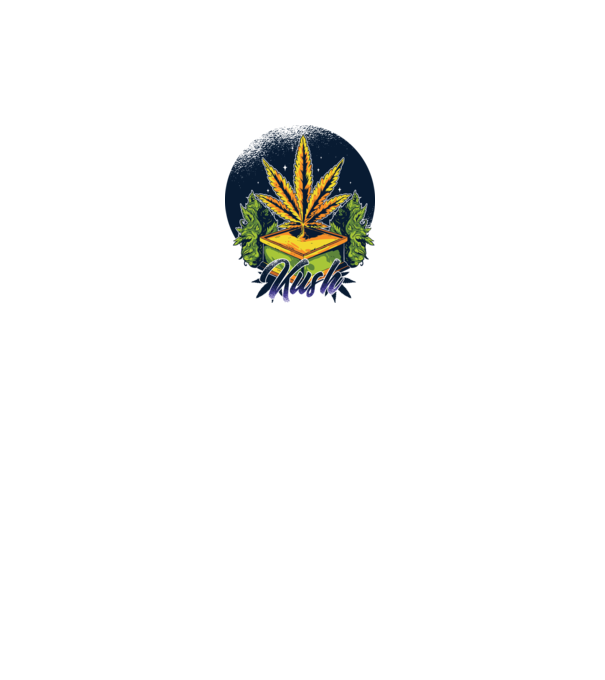 Marijuana Kush model negru pe tricou