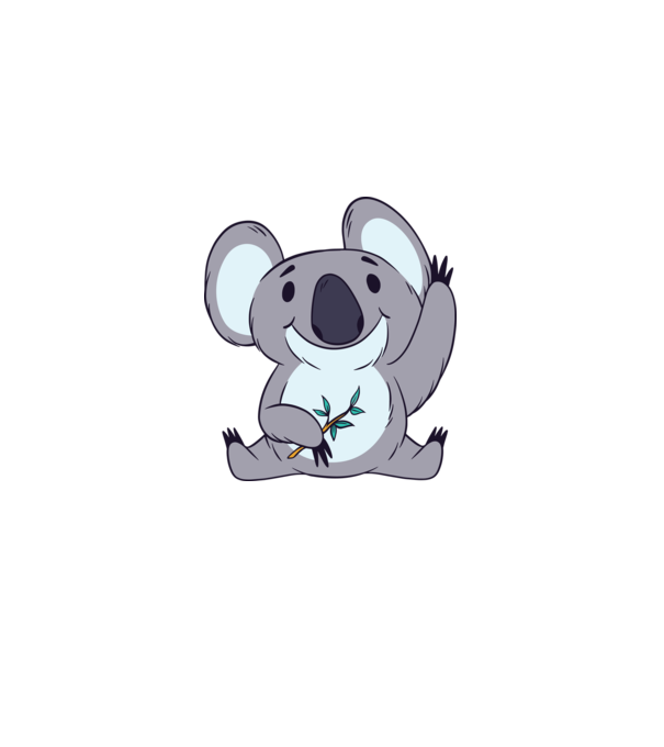 Koala drăguț model roz deschis pe tricou