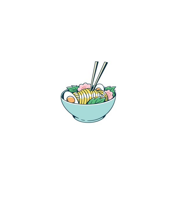 Paste Ramen model negru pe tricou