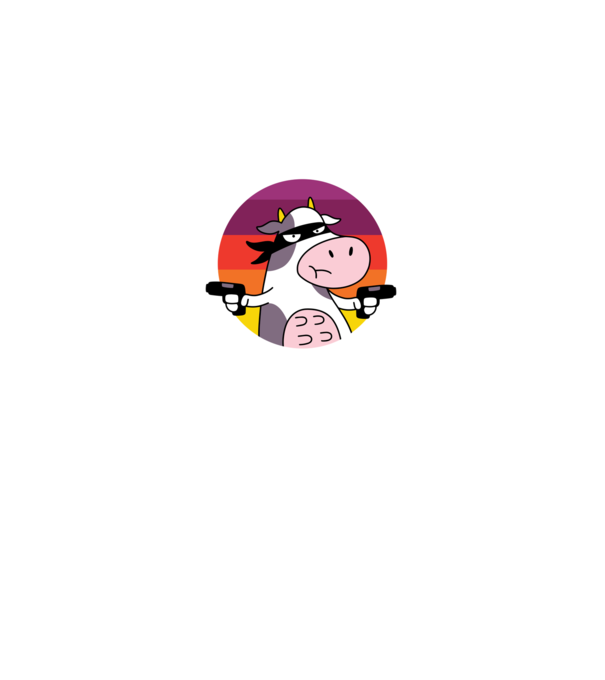 Pew Pew Pew Madafakas Vacă model negru pe tricou