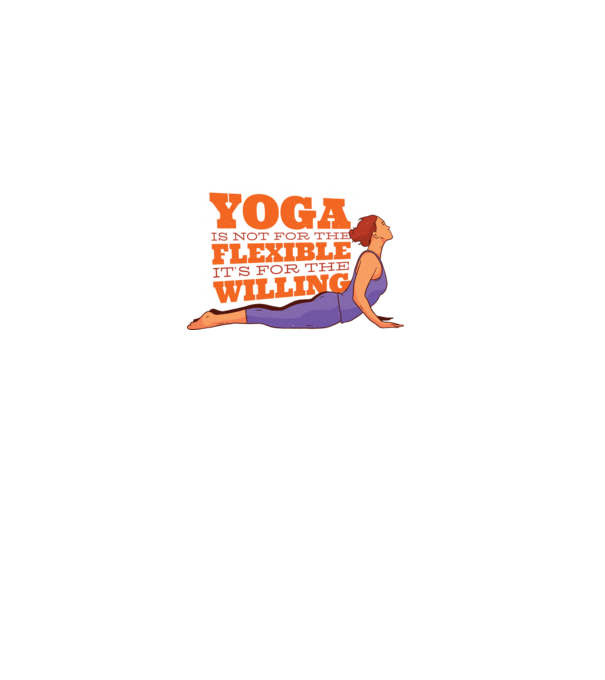 yoga perseverență model alb pe tricou