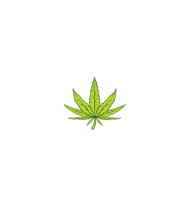 Frunză de marijuana model negru pe tricou