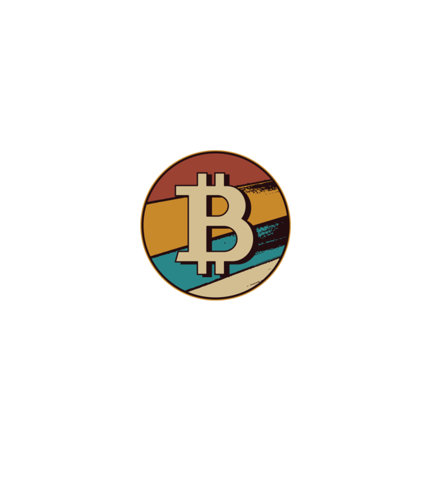 Bitcoin retro model negru pe tricou