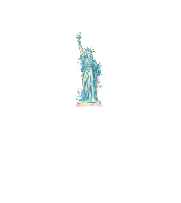 Statuia Libertății model alb pe tricou