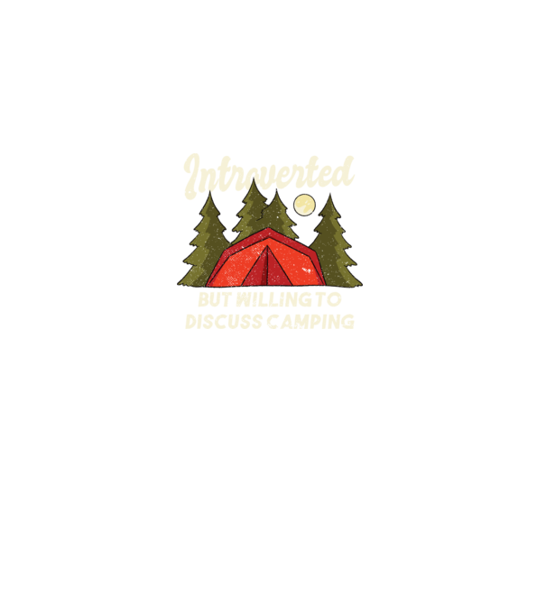 Camping Introvertit model negru pe tricou