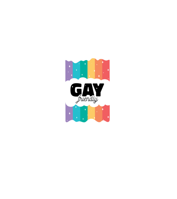 Gay friendly model negru pe tricou