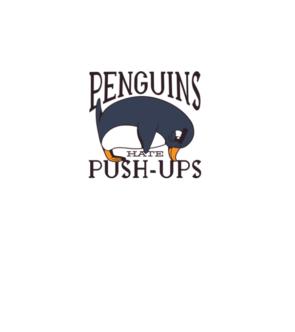 Pinguinii urăsc flotările model gri pe tricou