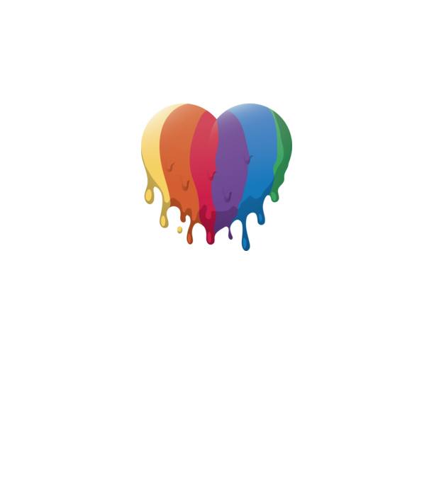 LGBTQ Inimă model albastru închis pe tricou