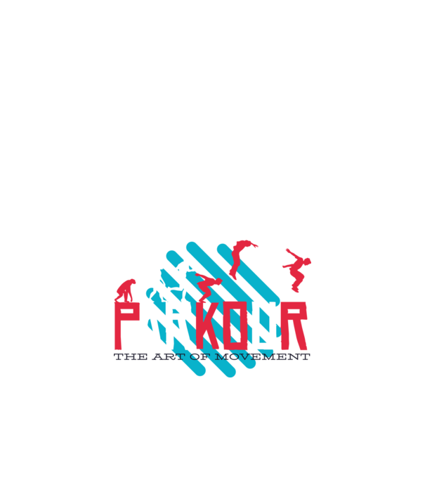 Parkour - Arta mișcării model nisipiu pe tricou